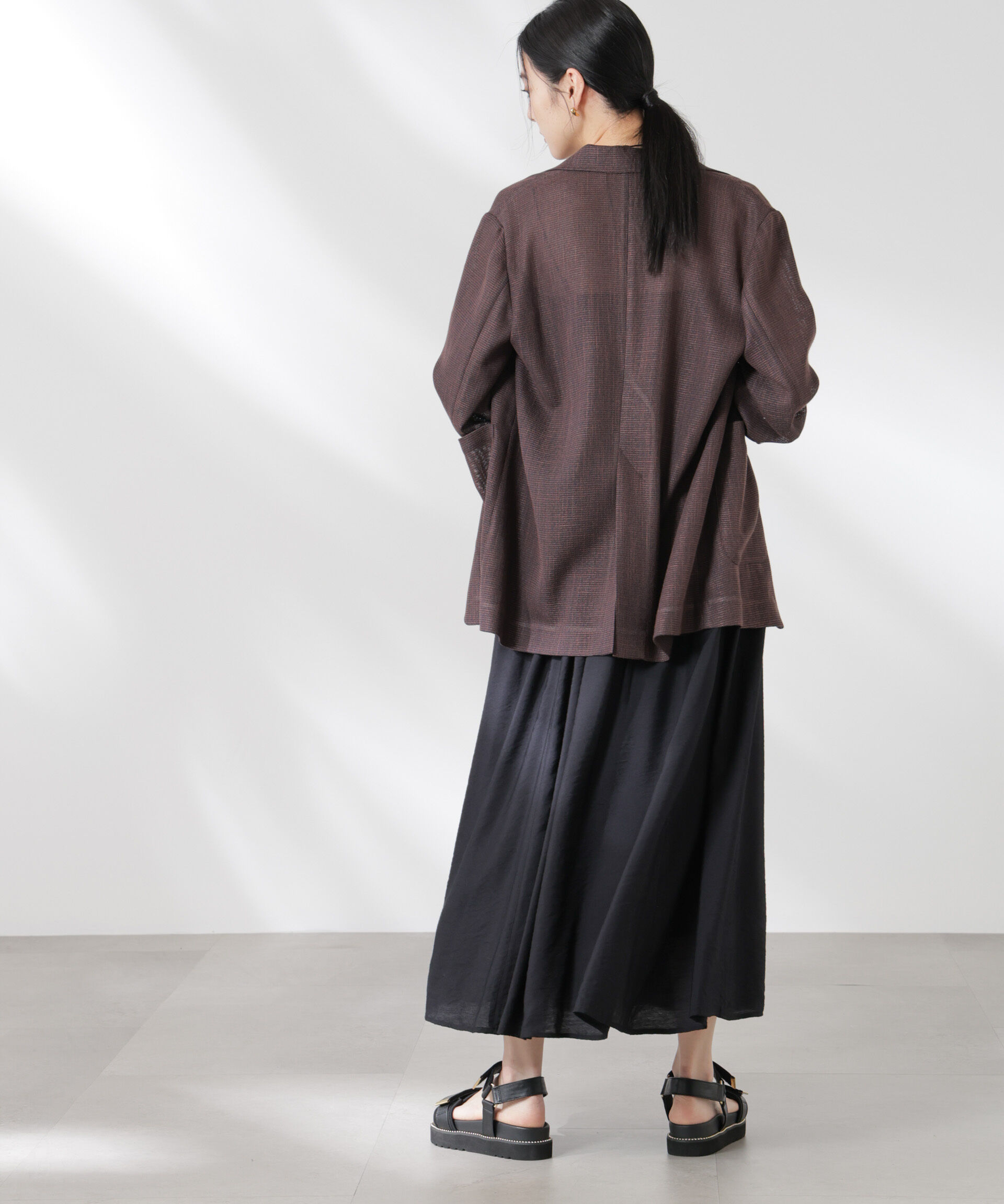 nano･universe「カラミ織りシングルジャケット」|テーラードジャケット|