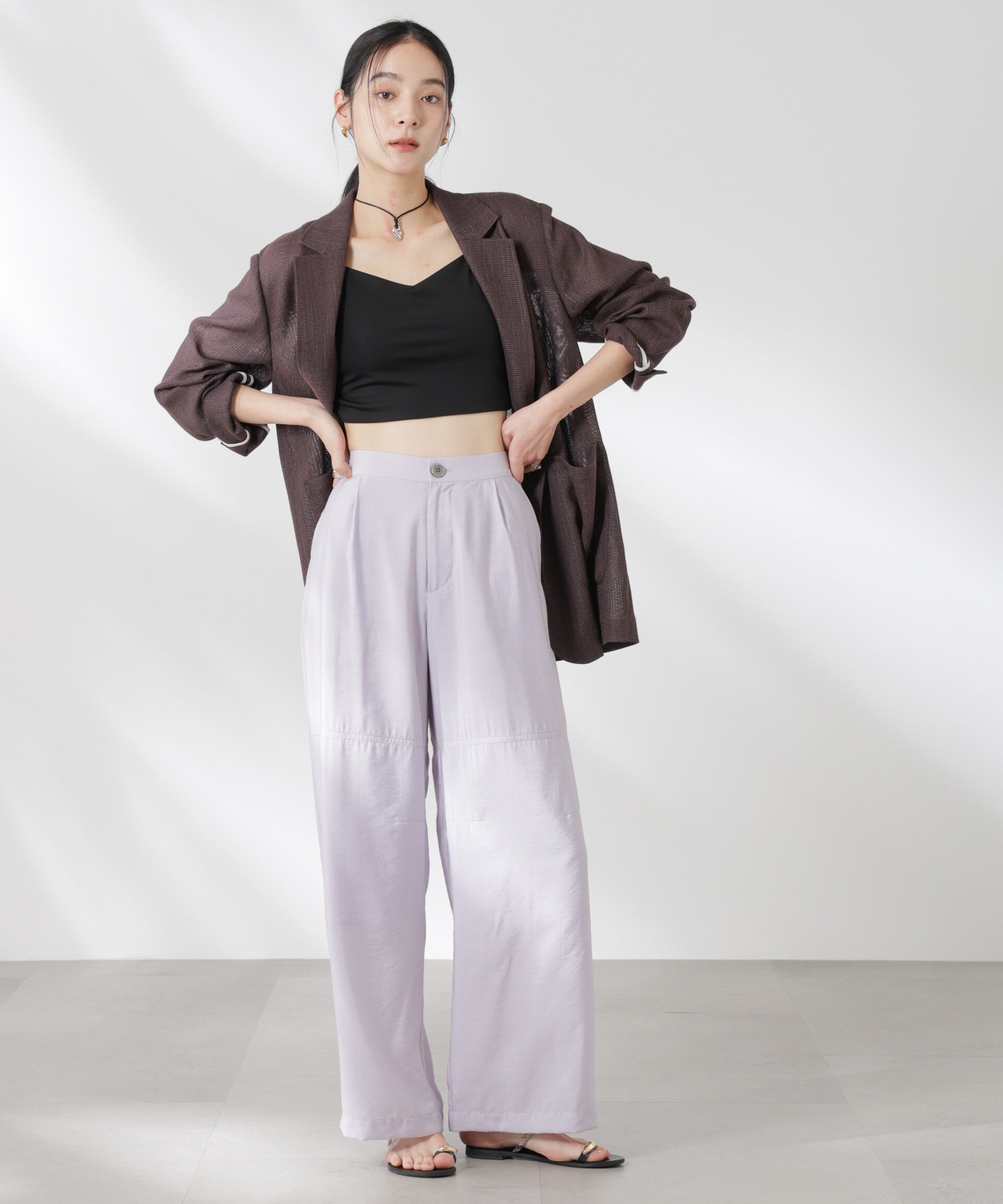 nano･universe「カラミ織りシングルジャケット」|テーラードジャケット|