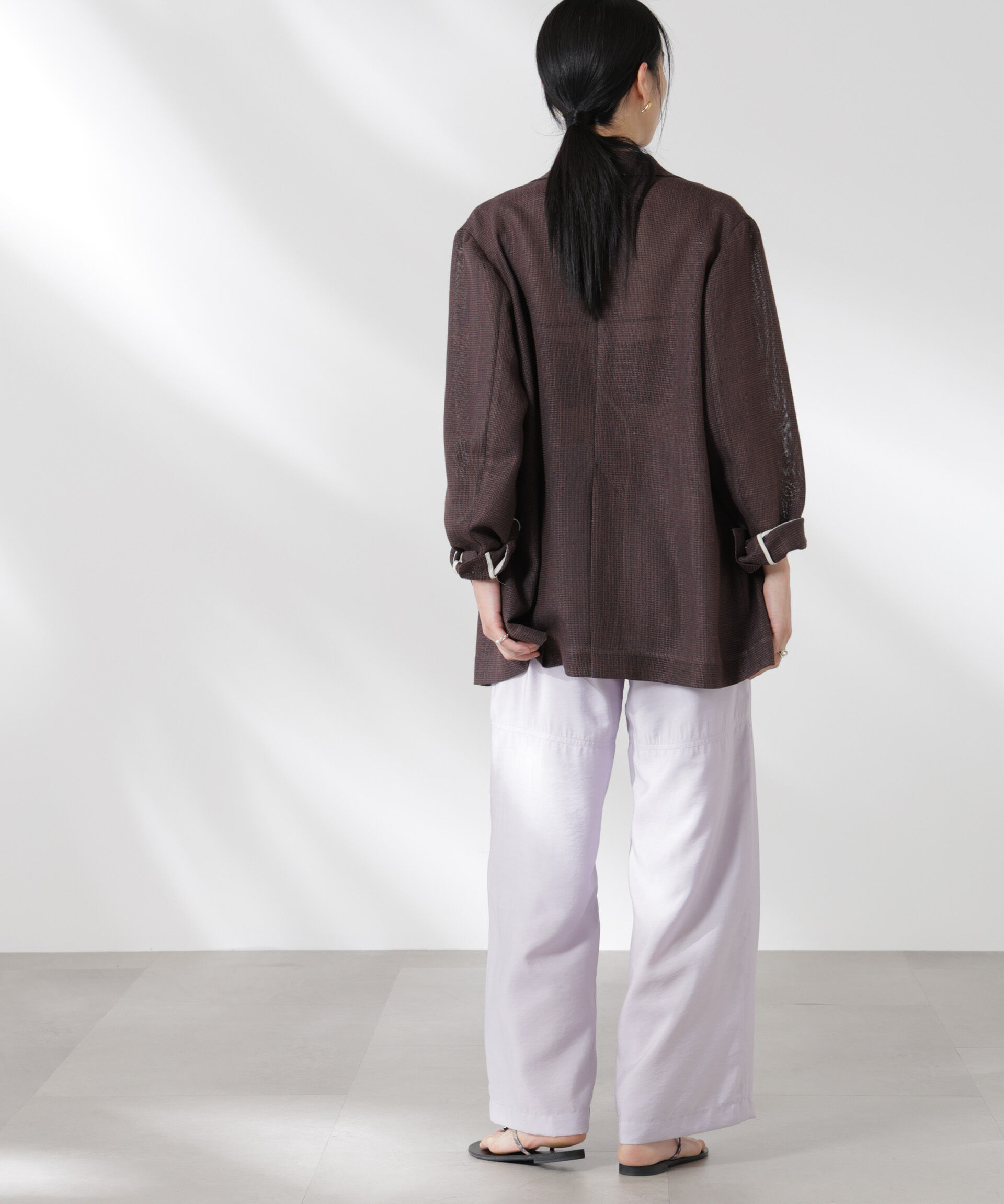 nano･universe「リラックスワイドパンツ」|チノ|