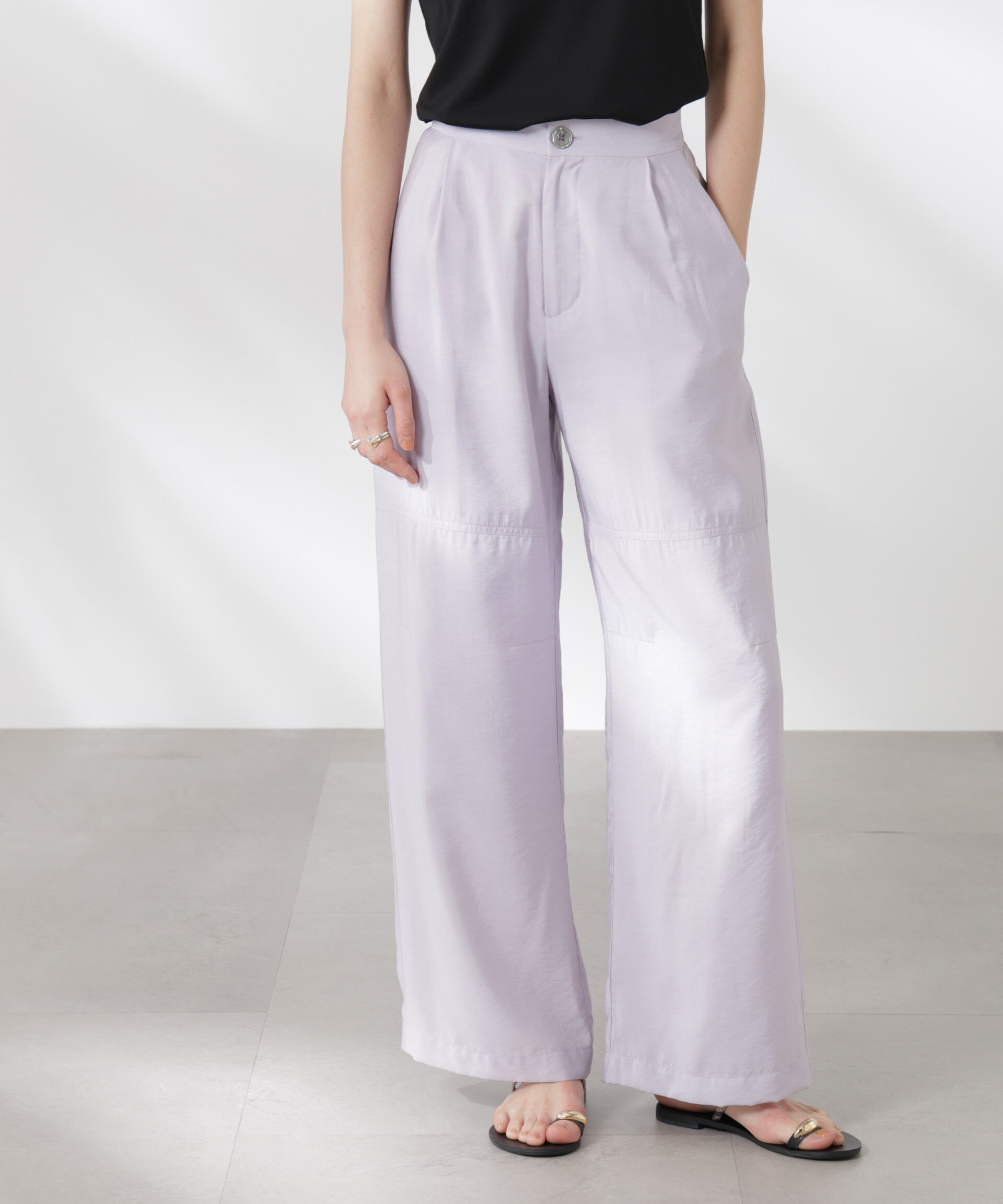 nano･universe「リラックスワイドパンツ」|チノ|