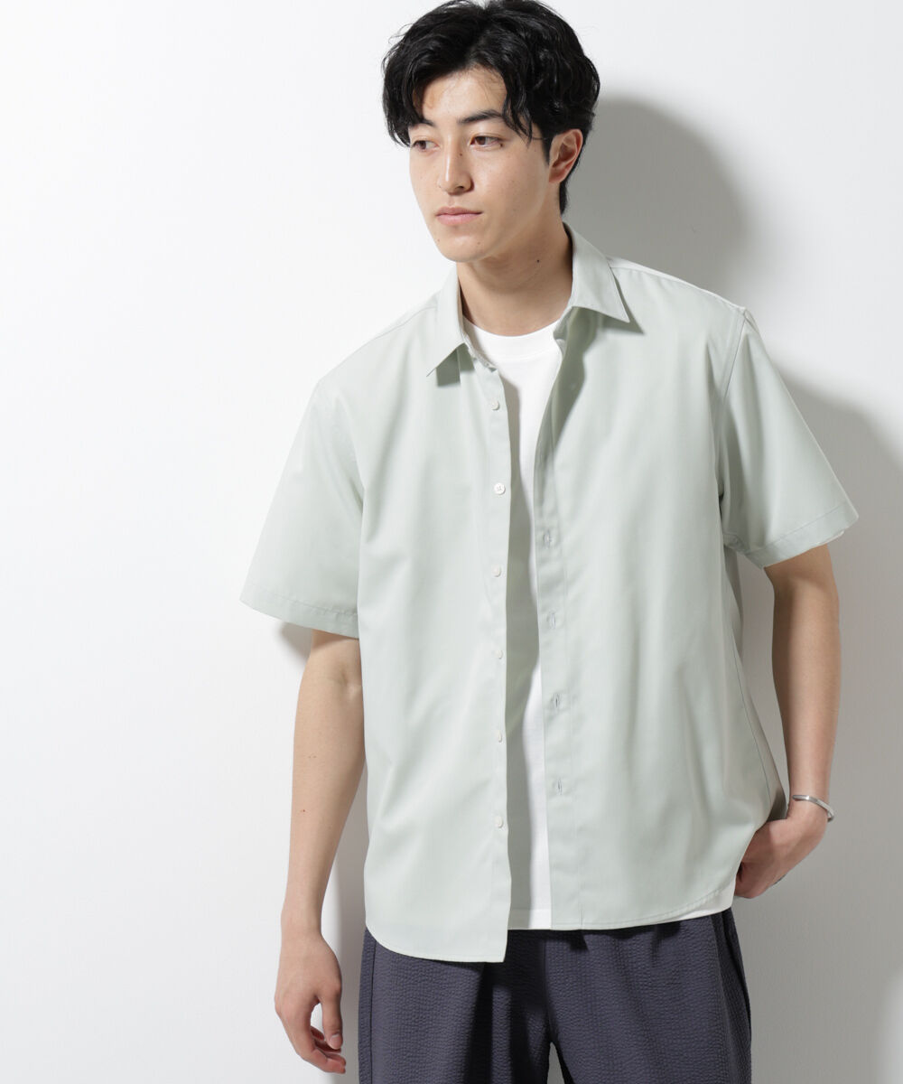 nano･universe「スタンダードレギュラーカラーシャツ/半袖」|シャツ・ブラウス|ミント2