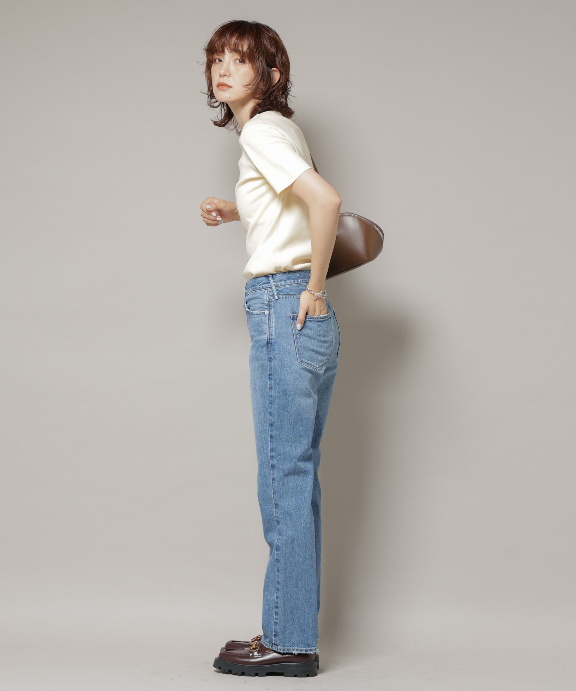 nano･universe「コンパクト総針ニットトップス」|ニット・セーター|