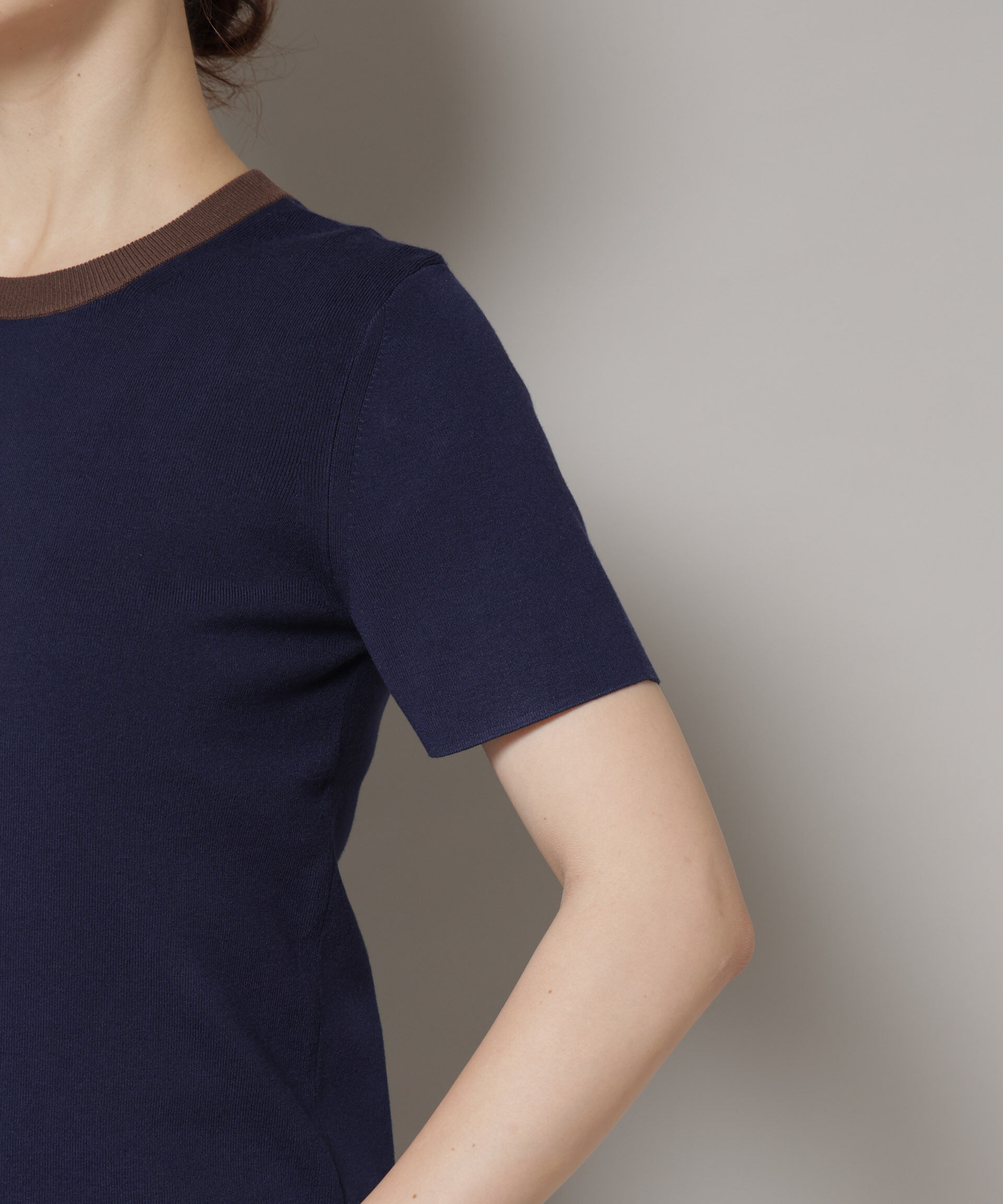 nano･universe「コンパクト総針ニットトップス」|ニット・セーター|