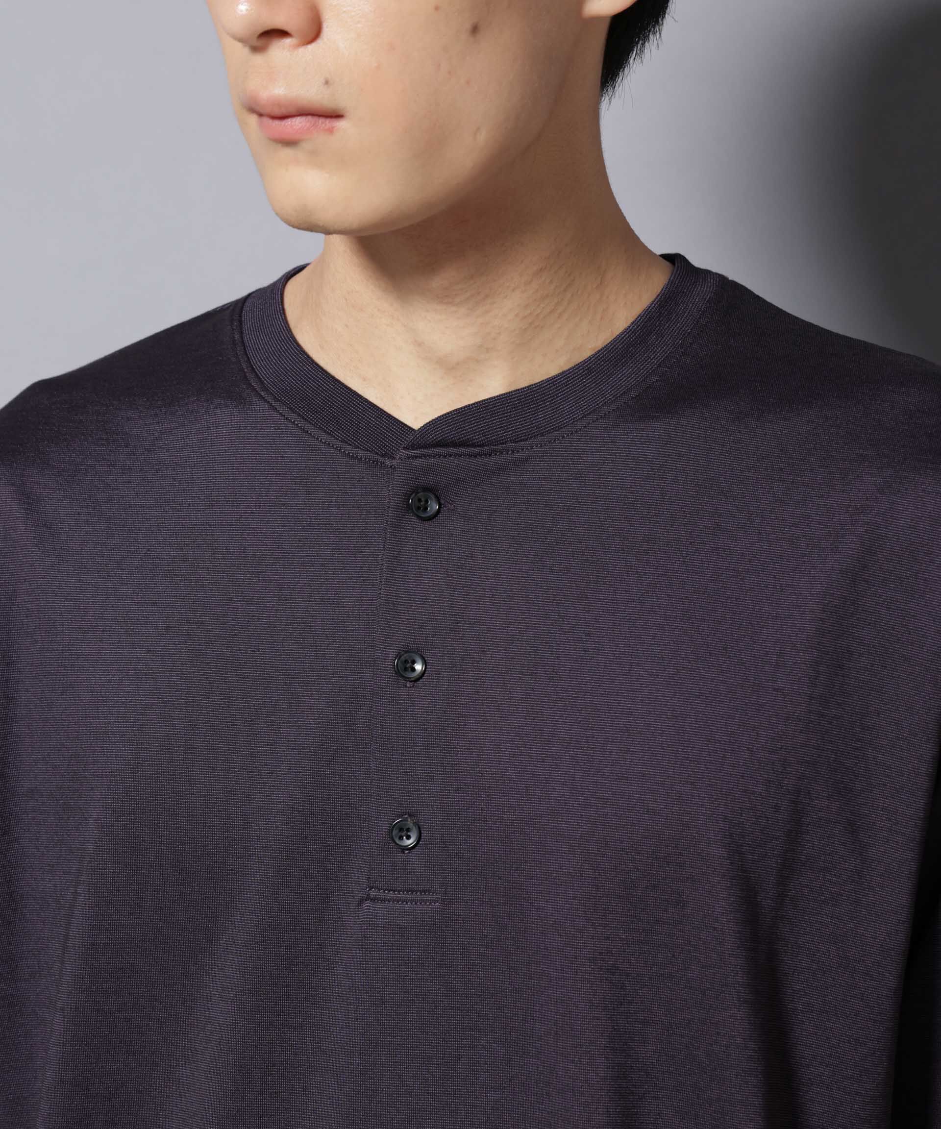 nano･universe「ソラーロライトストレッチヘンリーネックTシャツ 長袖」|Tシャツ・カットソー|