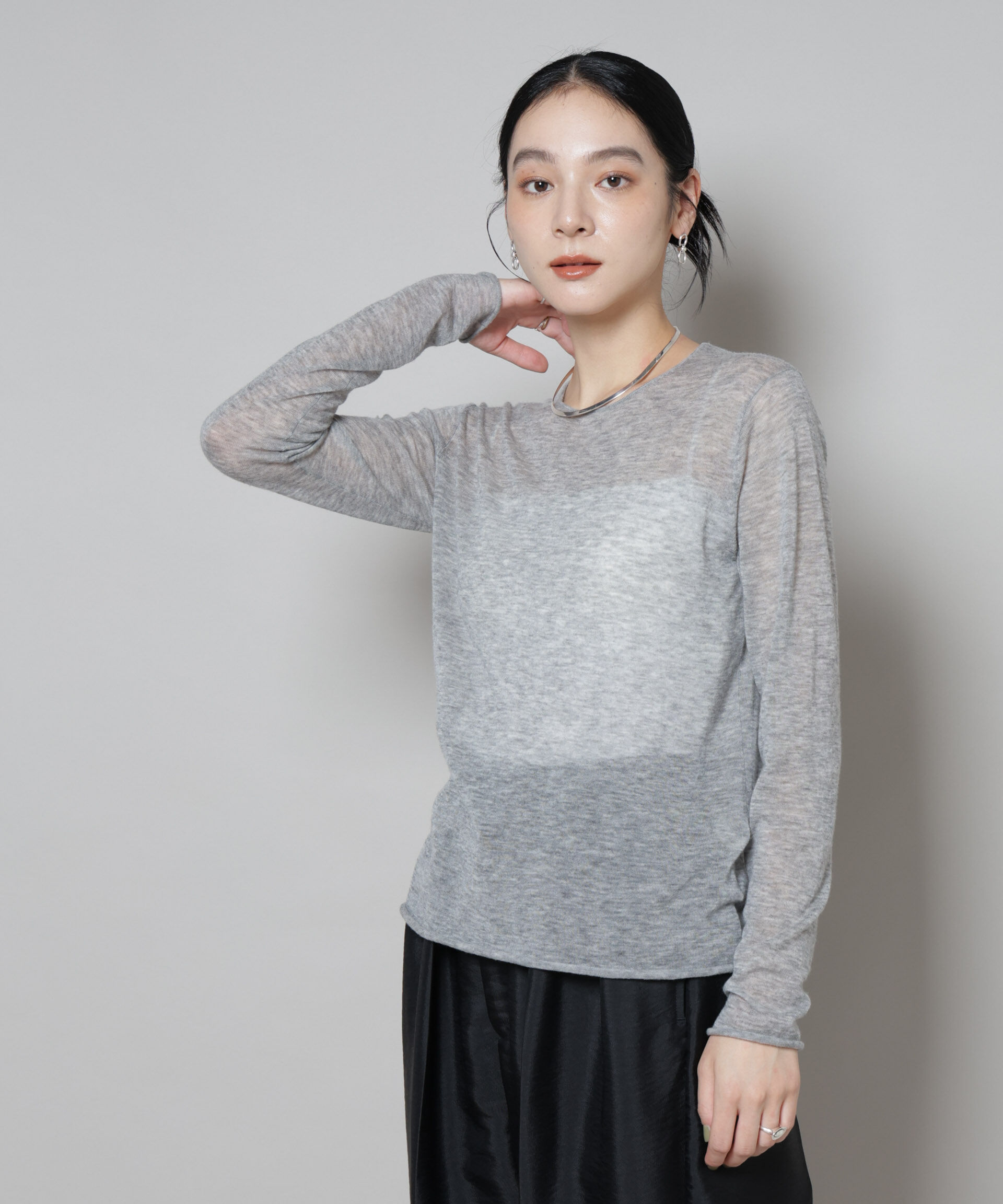 nano･universe「スイビウールクルーネックニットプルオーバー」|ニット・セーター|