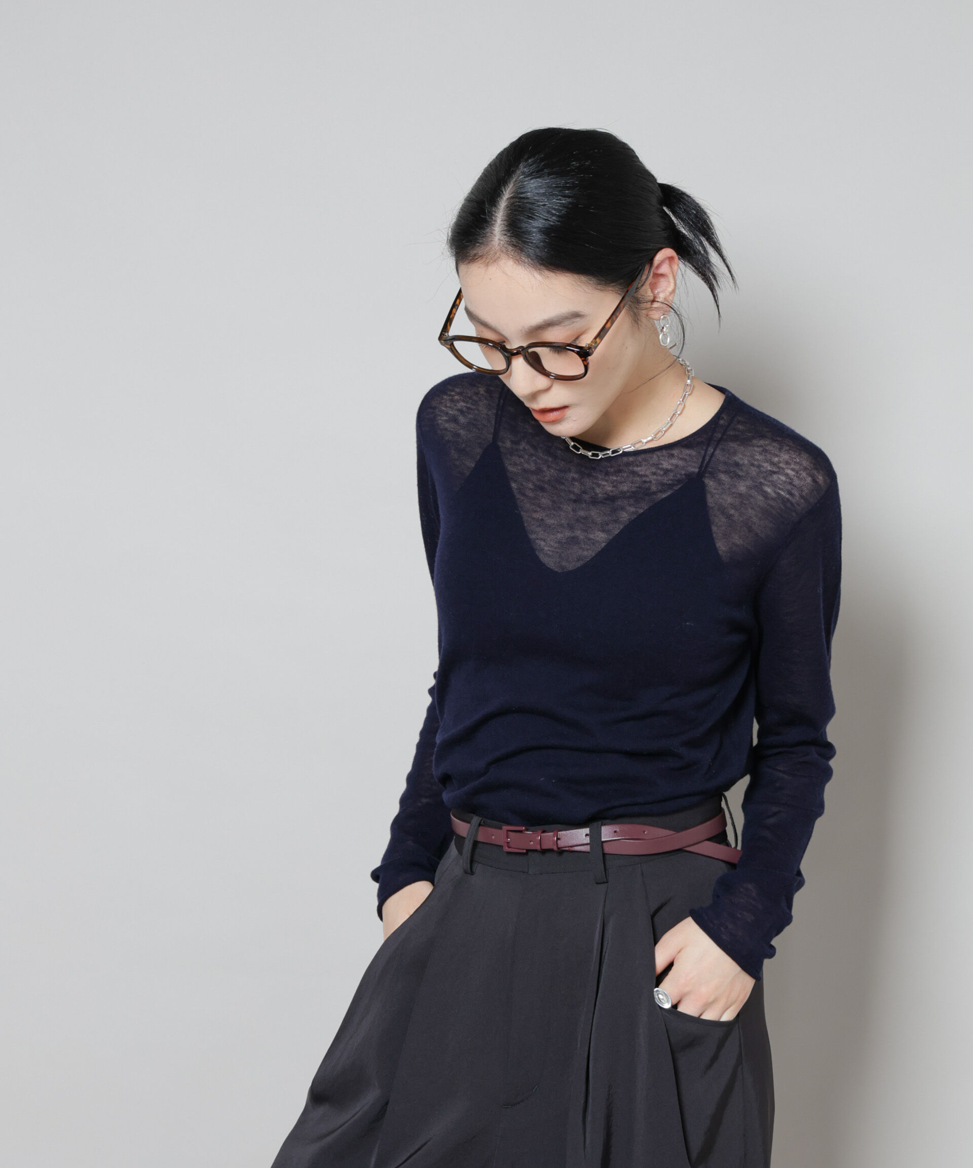 nano･universe「スイビウールクルーネックニットプルオーバー」|ニット・セーター|