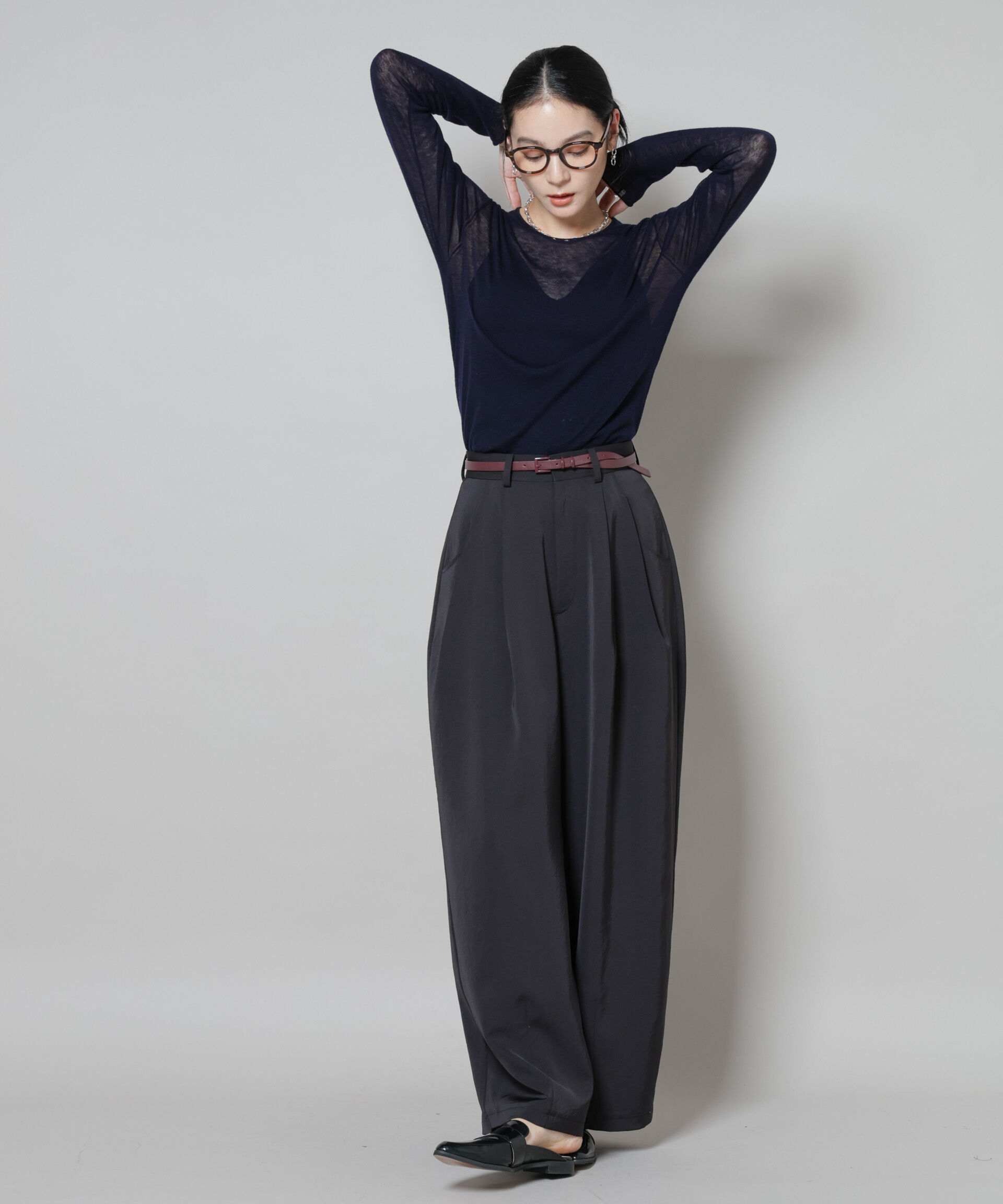 nano･universe「スイビウールクルーネックニットプルオーバー」|ニット・セーター|