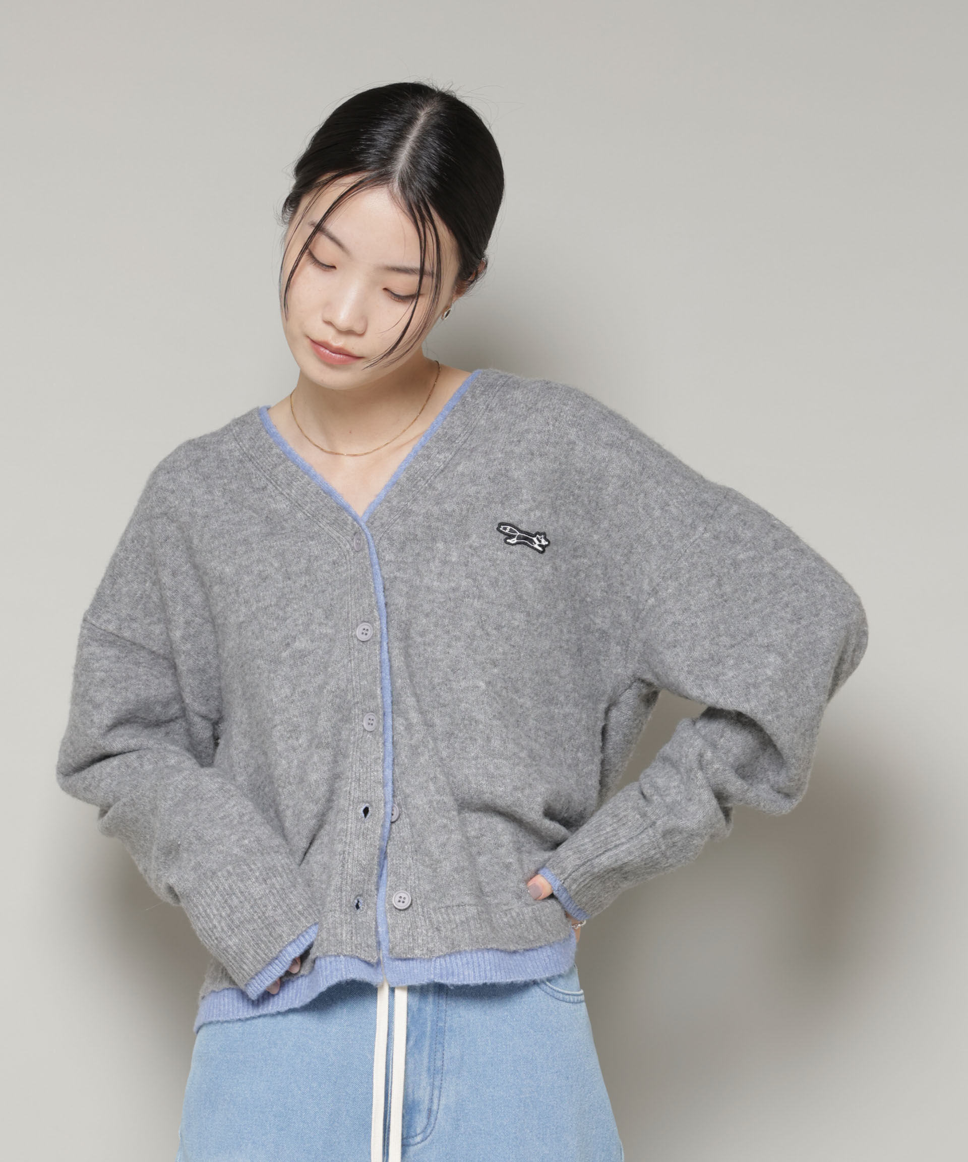 nano･universe「PENNEYS別注TheFOXバイカラーVネックカーディガン」|ニット・セーター|