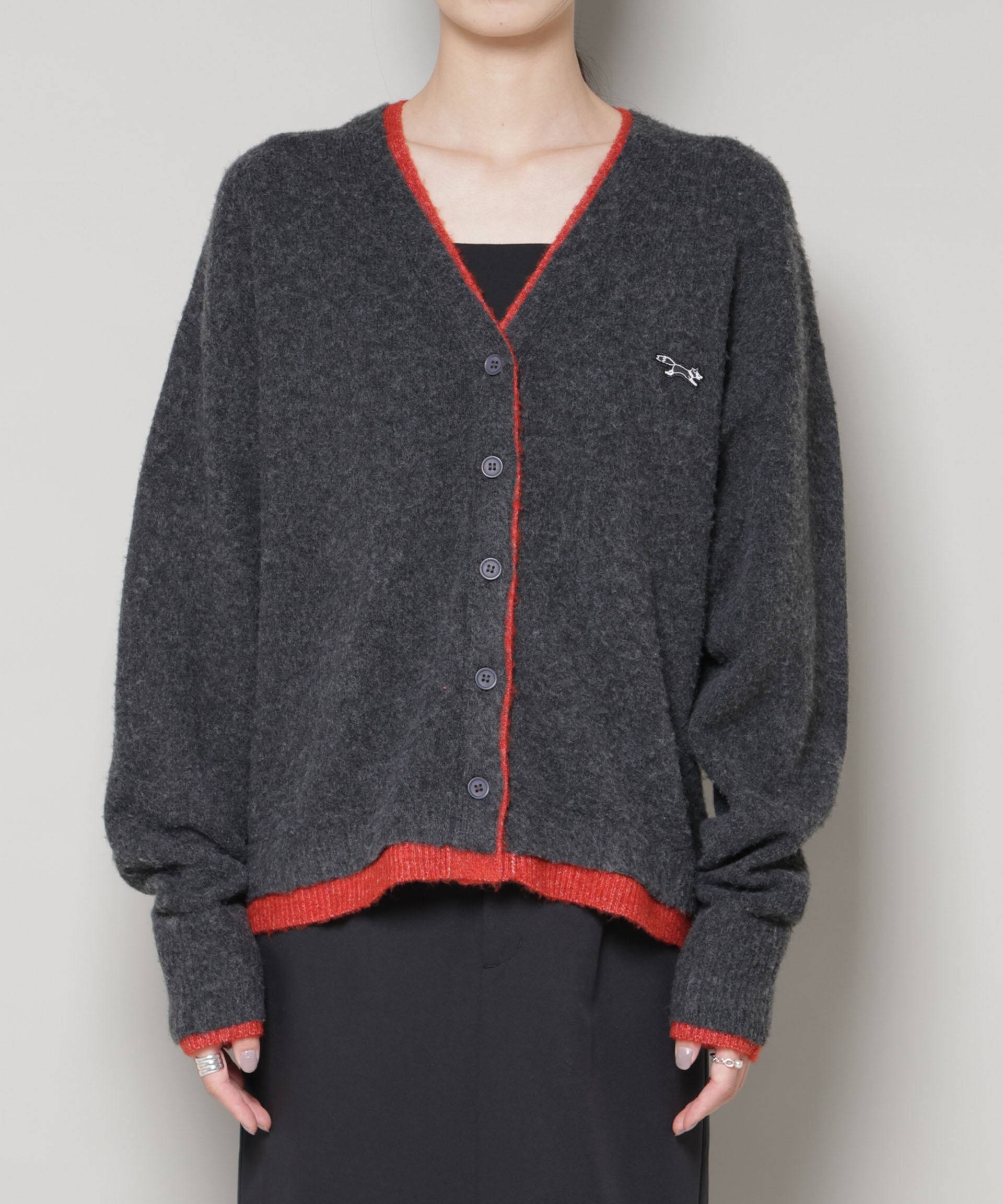 nano･universe「PENNEYS別注TheFOXバイカラーVネックカーディガン」|ニット・セーター|