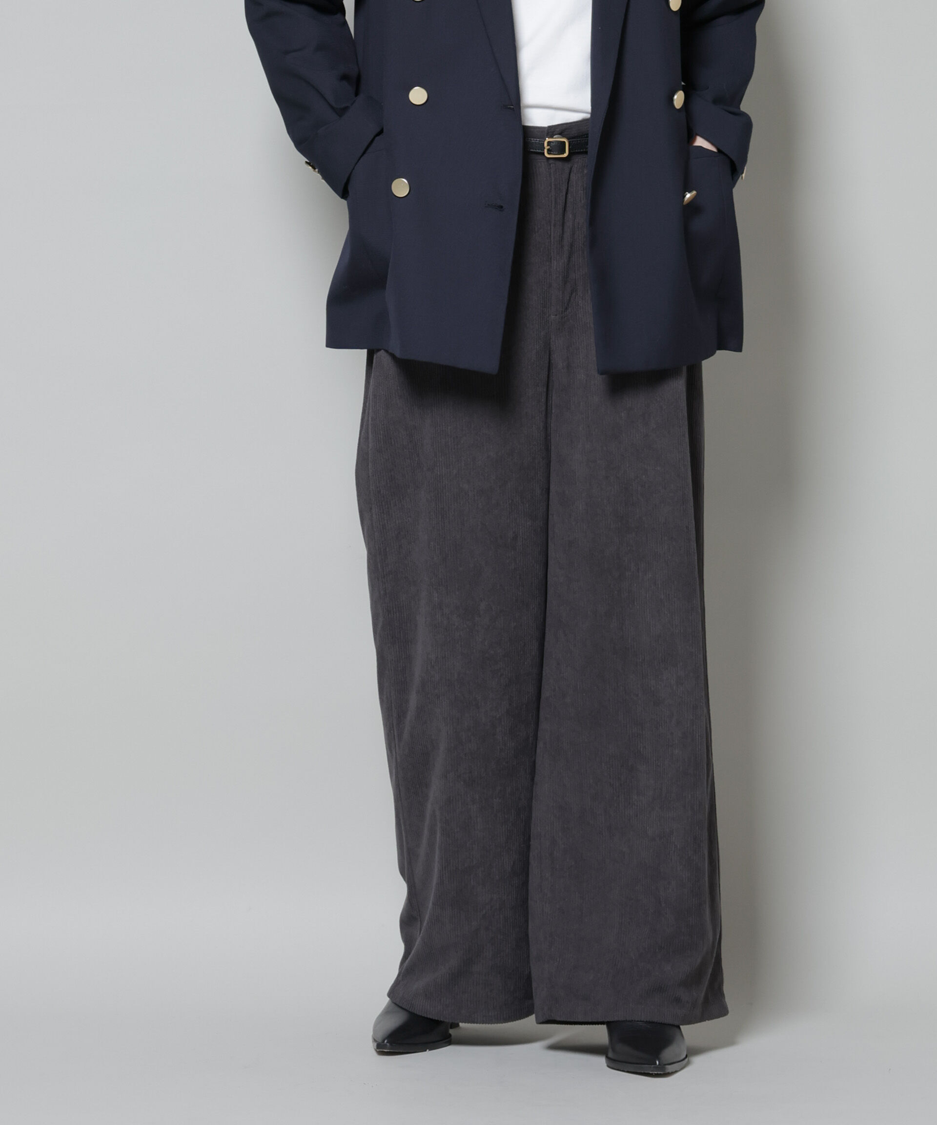 nano･universe「ソフトコーデュロイストレートパンツ」|チノ|