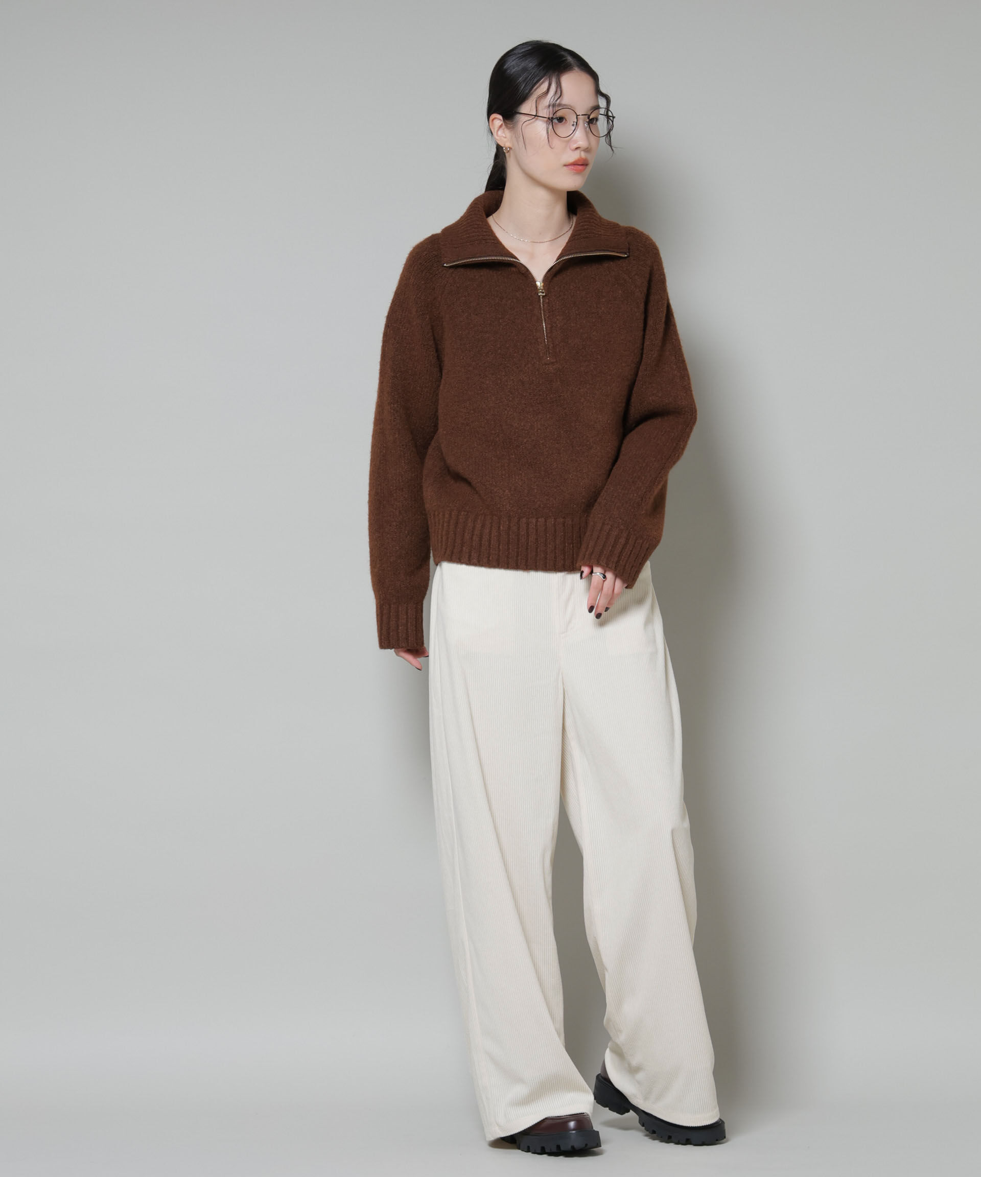 nano･universe「ソフトコーデュロイストレートパンツ」|チノ|