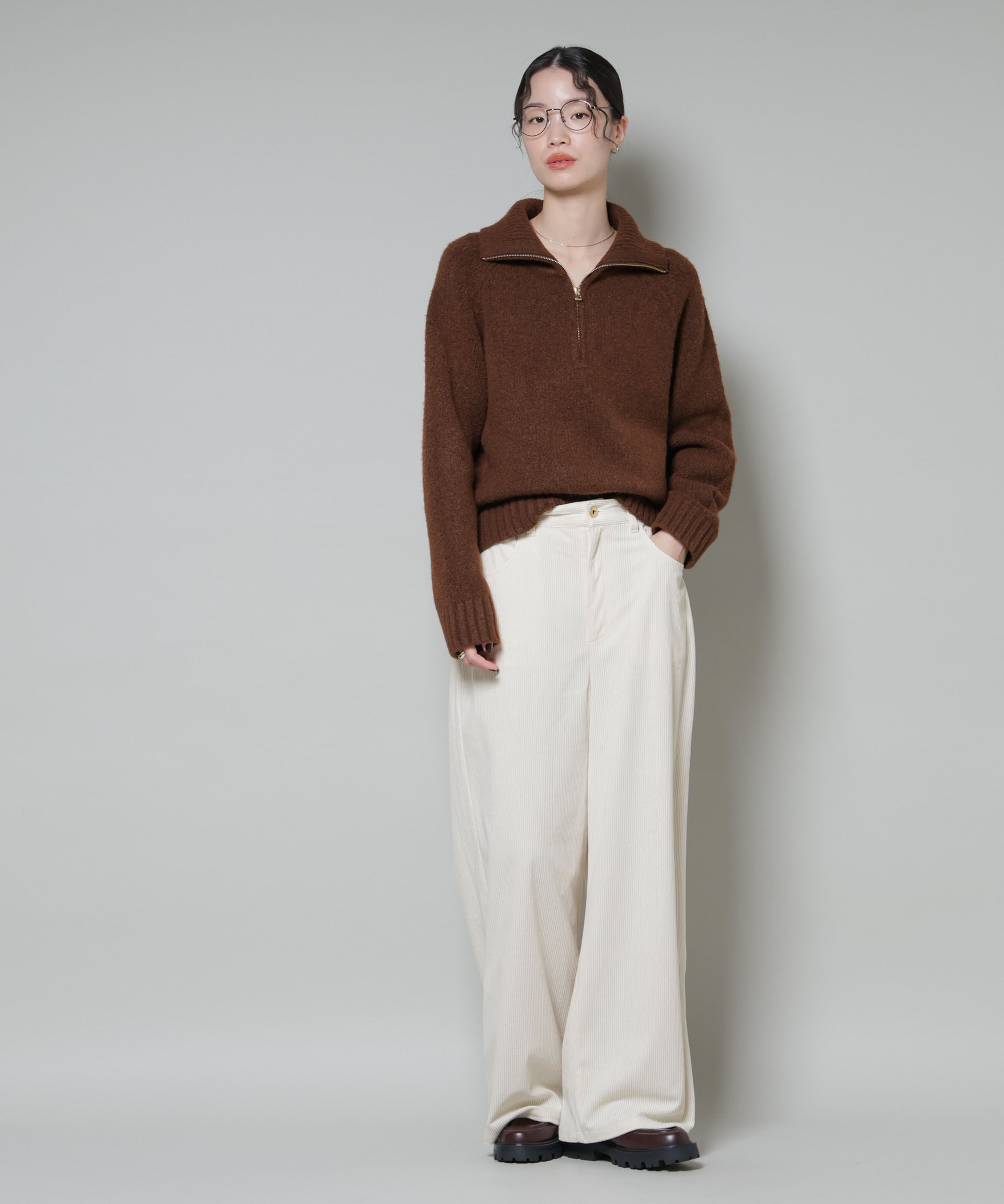 nano･universe「ソフトコーデュロイストレートパンツ」|チノ|