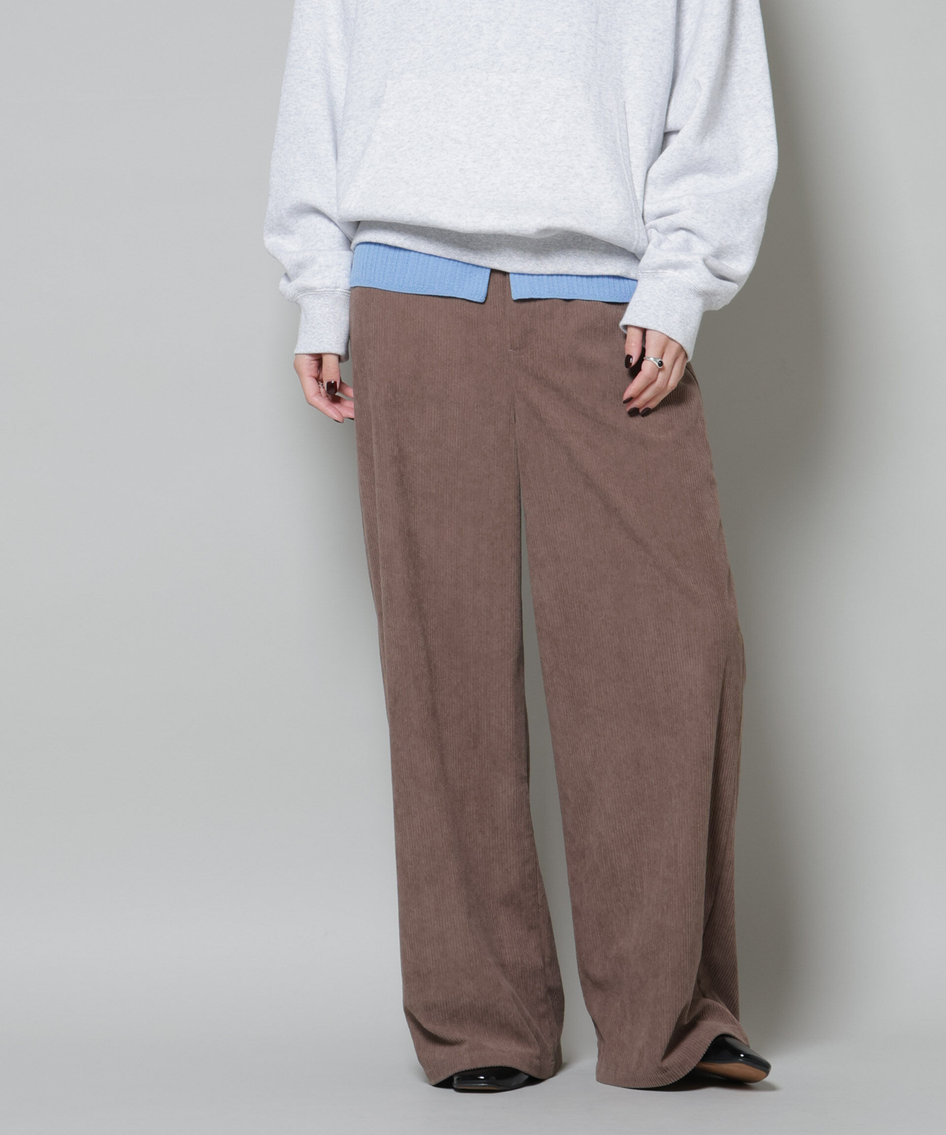 nano･universe「ソフトコーデュロイストレートパンツ」|チノ|