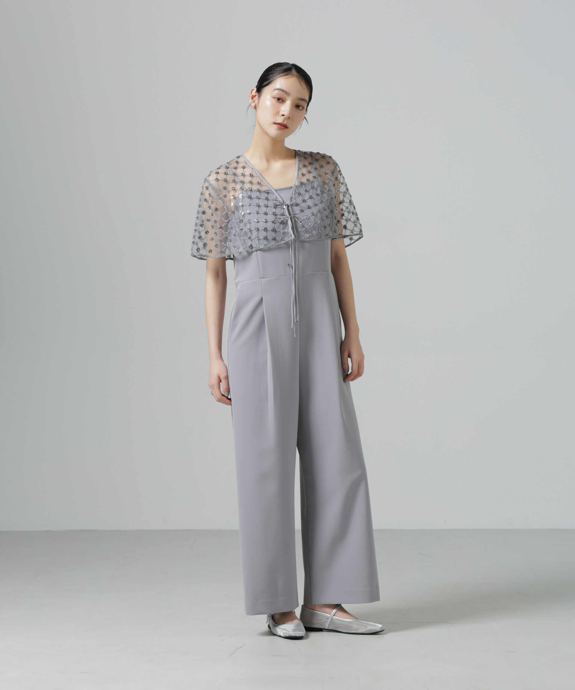 nano･universe「スパンコールビーズ刺繍ボレロストール」|シャツ・ブラウス|