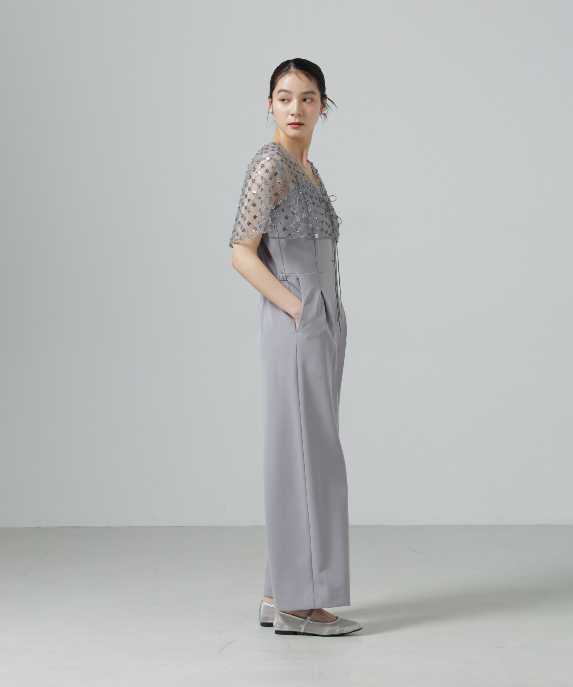 nano･universe「スパンコールビーズ刺繍ボレロストール」|シャツ・ブラウス|