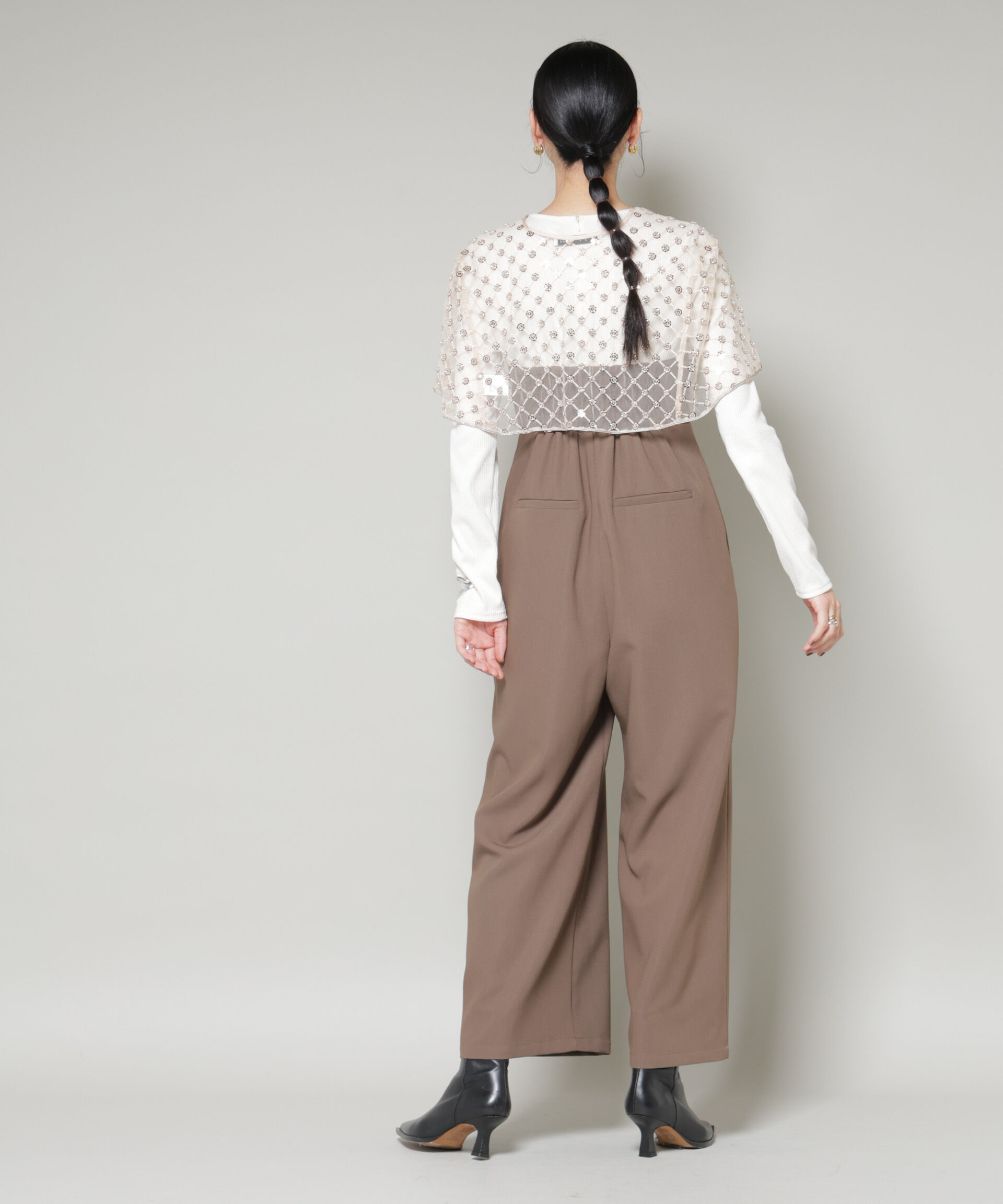 nano･universe「スパンコールビーズ刺繍ボレロストール」|シャツ・ブラウス|