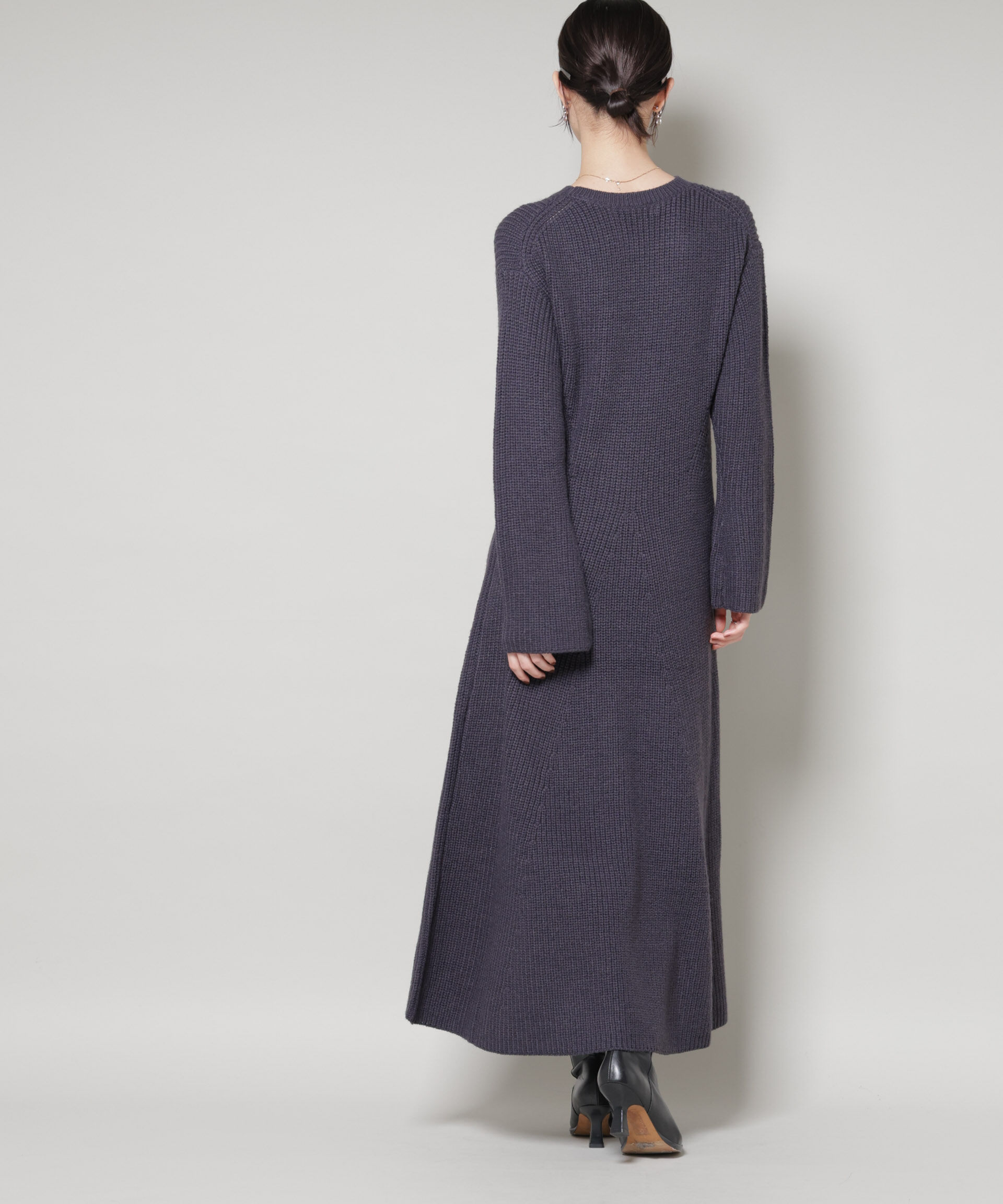 nano･universe「片畦フレアニットワンピース」|ワンピース|