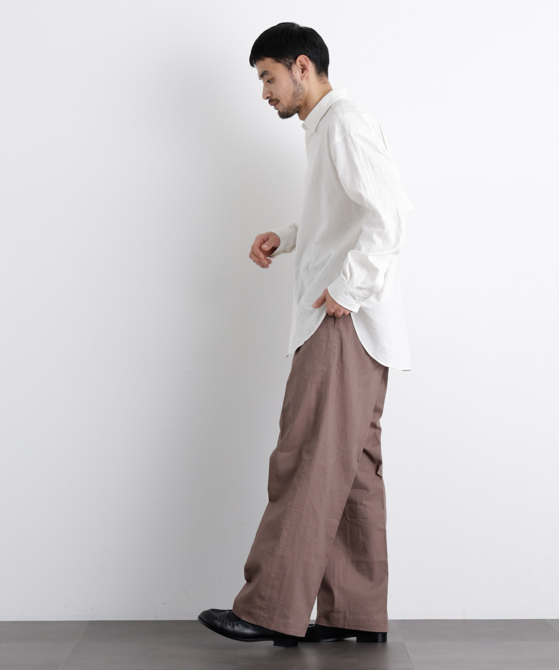 nano･universe「「FRENCH LINEN」リネンコットンレギュラーシャツ」|シャツ・ブラウス|