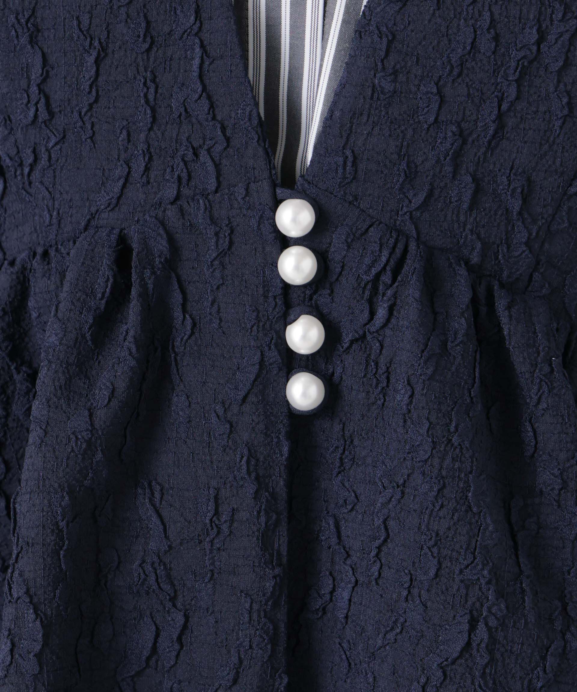 nano･universe「troisieme chaco/別注 PUFFY JACQUARD ジレ」|テーラードジャケット|