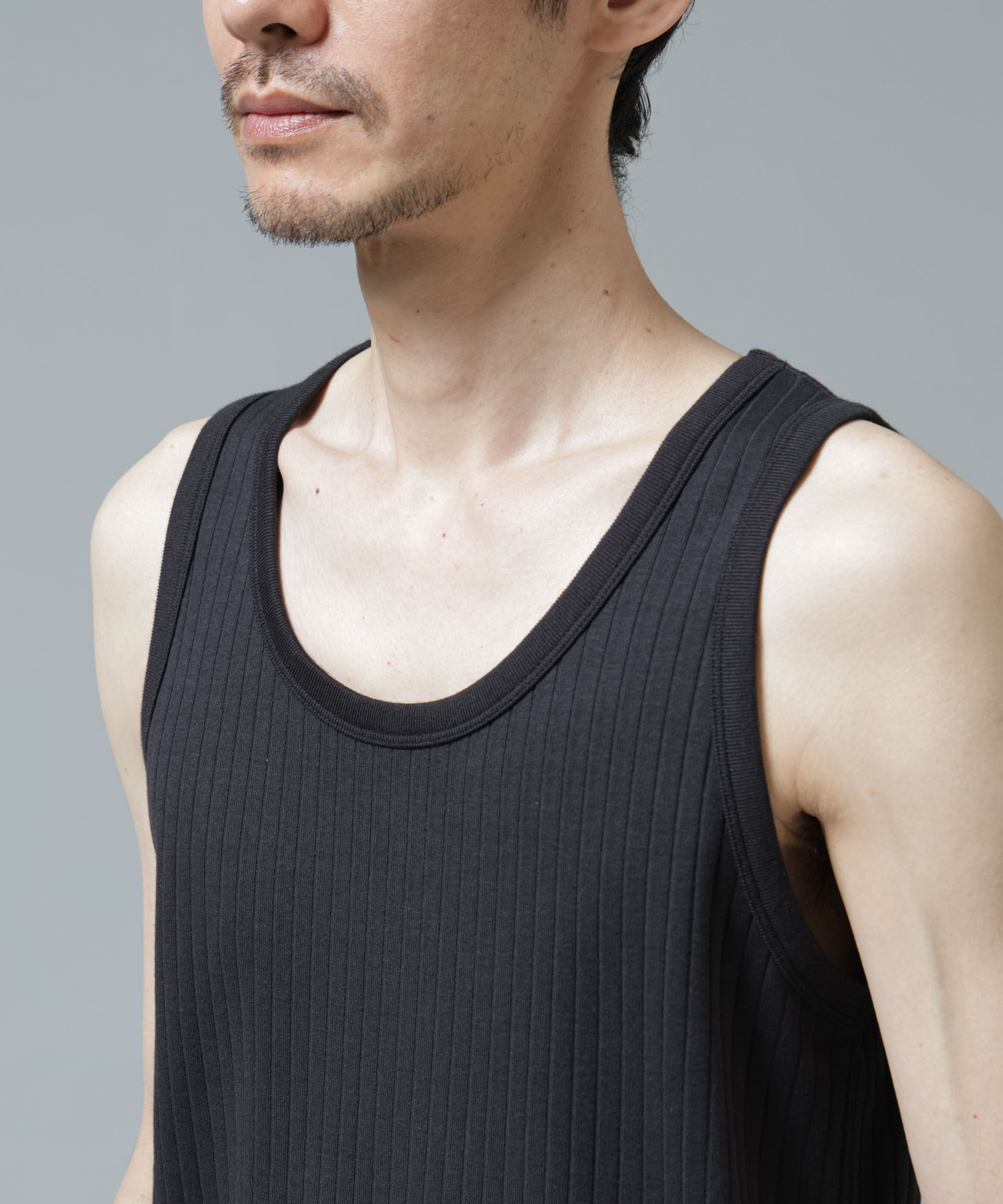 nano･universe「Anti Soaked(R) 汗染み防止 リブタンクトップ」|Tシャツ・カットソー|