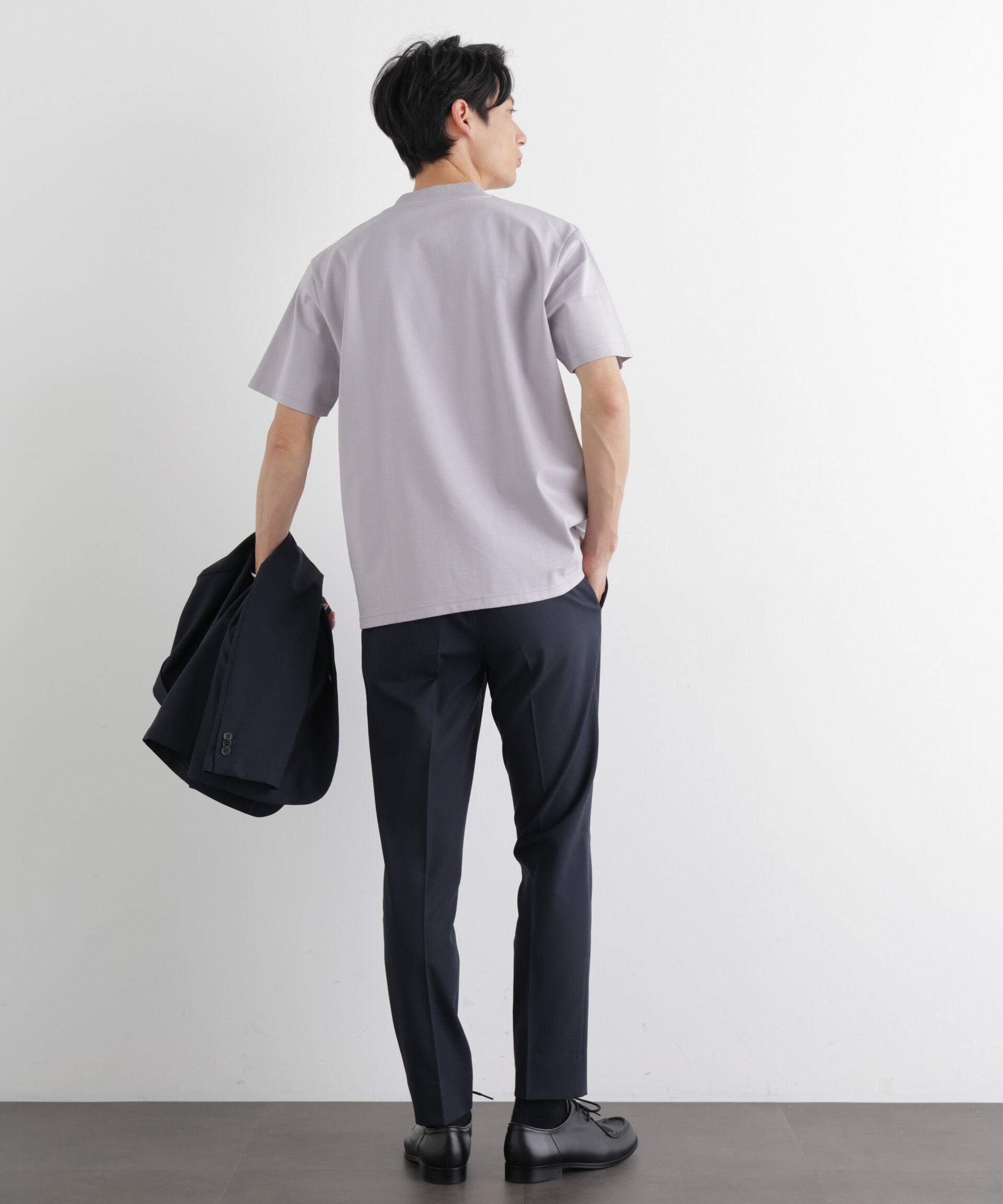 nano･universe「ジャケT(R)プレミアム Vネック 半袖」|Tシャツ・カットソー|