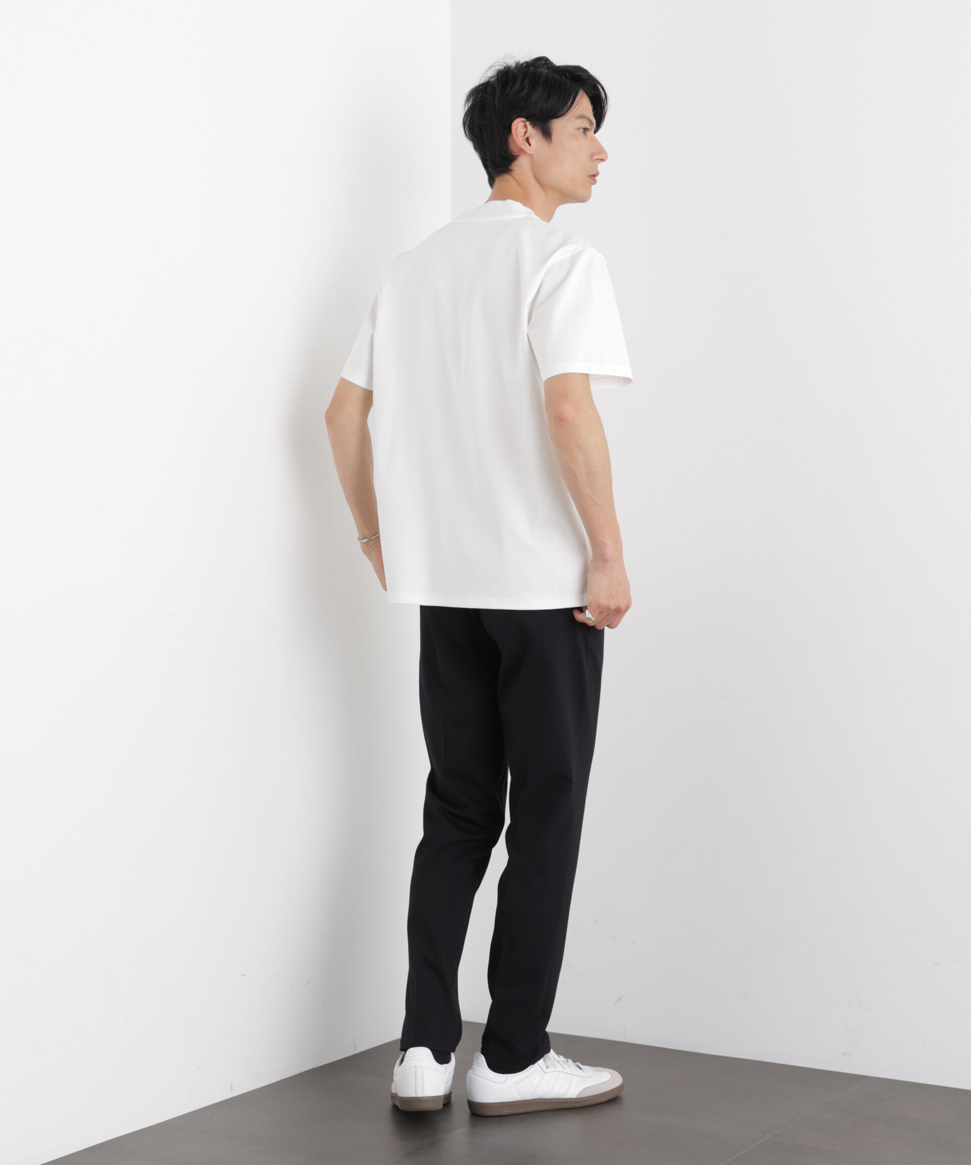 nano･universe「ジャケT(R)プレミアム Vネック 半袖」|Tシャツ・カットソー|