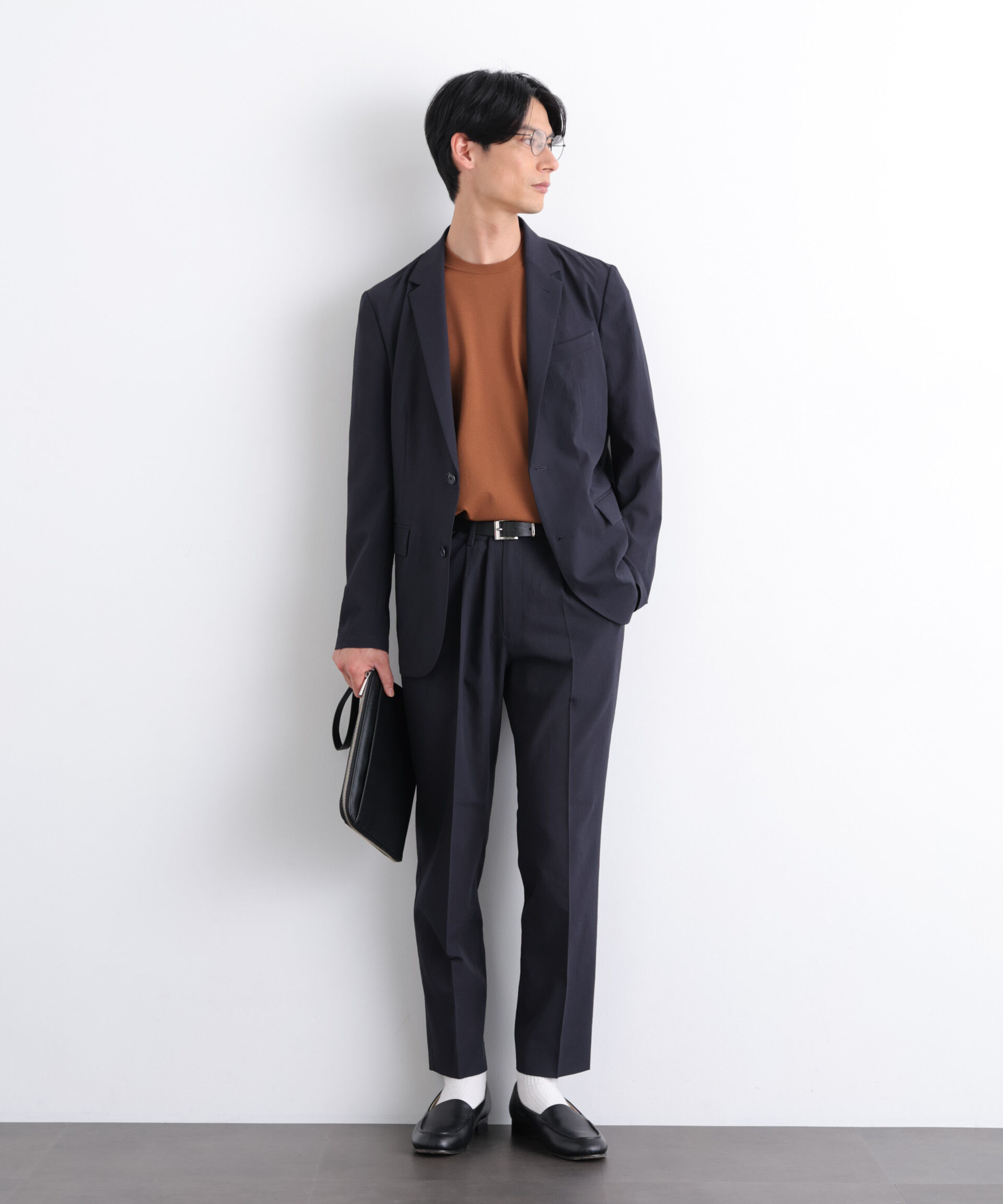 nano･universe「｢Damerino｣ BreezeCool(R) 軽量セットアップ/高通気・吸水速乾」|スーツ|D.ネイビー1