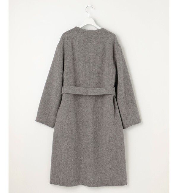 自由区「ウールリバーロング コート」|ノーカラーコート|