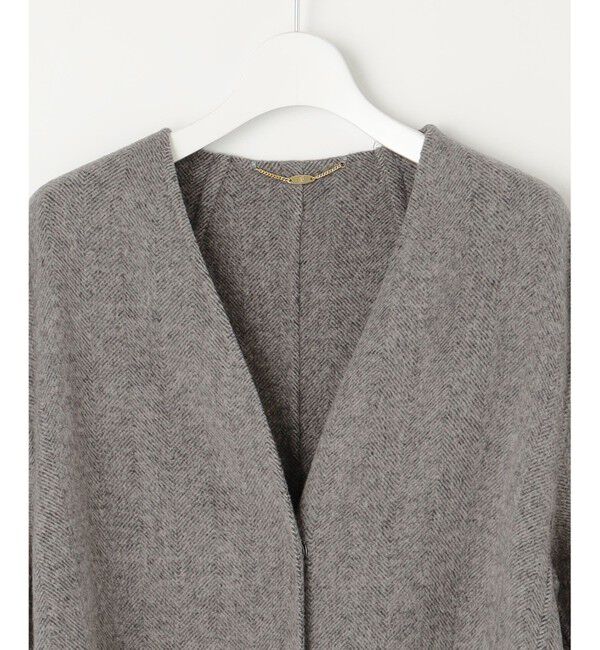 自由区「ウールリバーロング コート」|ノーカラーコート|