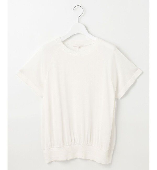 自由区「【接触冷感・UVケア・洗える】ドレーピーラグランスリーブ ニットソー」|Tシャツ・カットソー|
