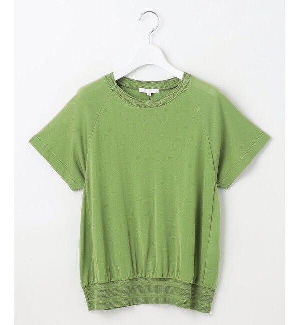 自由区「【接触冷感・UVケア・洗える】ドレーピーラグランスリーブ ニットソー」|Tシャツ・カットソー|