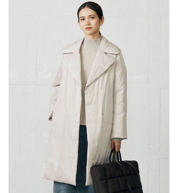 自由区「ブライトダウン コート」|ダウン|グレージュ