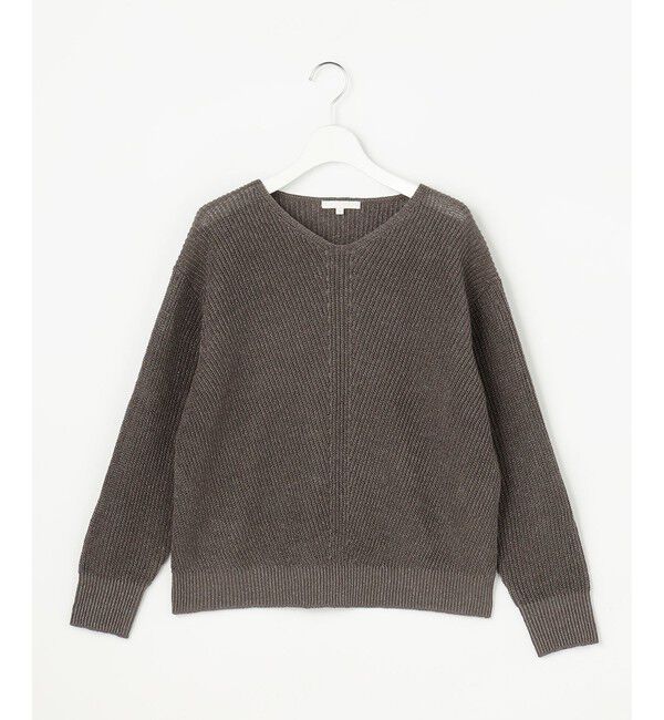 自由区「リネンミドルゲージプルオーバー ニット」|ニット・セーター|