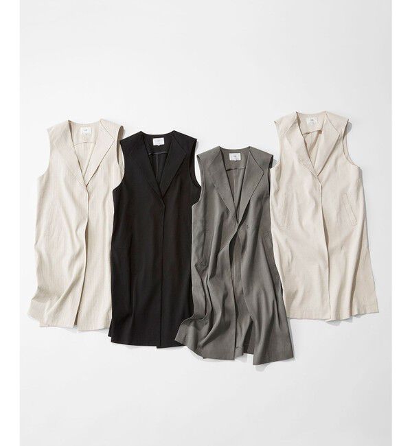 23区「【CLASSY.6月号掲載/洗える】リネンレーヨンストレッチ ジレ」|その他|