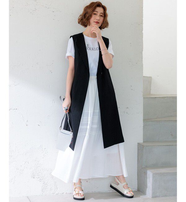 23区「【CLASSY.6月号掲載/洗える】リネンレーヨンストレッチ ジレ」|その他|