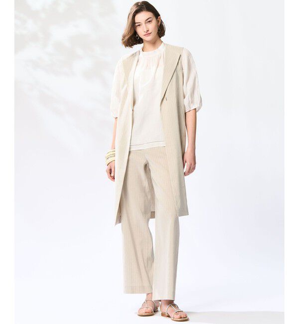 23区「【CLASSY.6月号掲載/洗える】リネンレーヨンストレッチ ジレ」|その他|