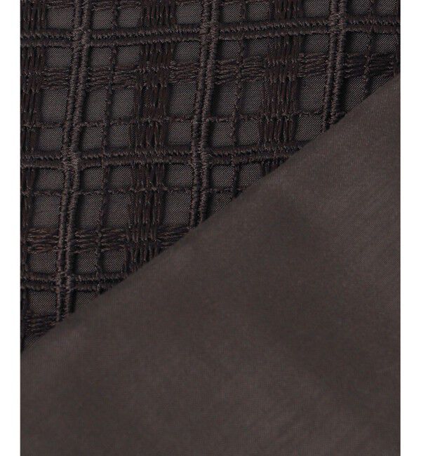 23区「【洗える】Broche チェック レース ブラウス」|シャツ・ブラウス|