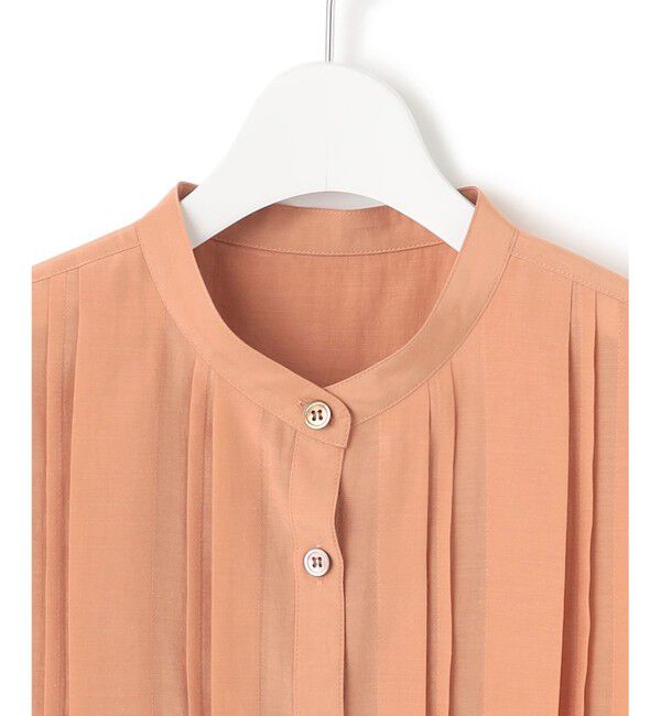 23区「【接触冷感/速乾性/洗える】エアリーブライトローン タック ブラウス」|シャツ・ブラウス|