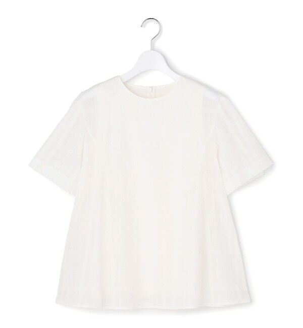 23区「シアーチェックレイヤード フレア Tブラウス」|シャツ・ブラウス|