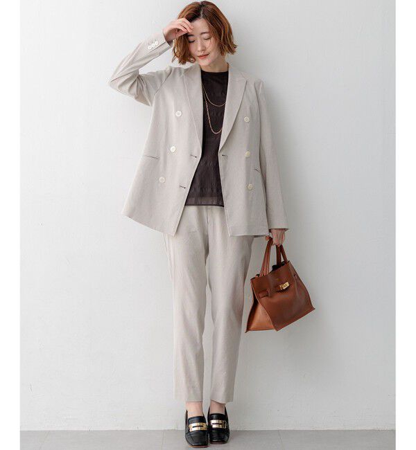 23区「シアーチェックレイヤード フレア Tブラウス」|シャツ・ブラウス|