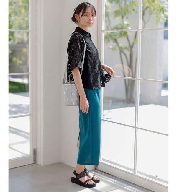 ANY SIS「【UVケア ・ストレッチ・洗える】2WAYジョーゼットジャージーナロー スカート」|スカート|