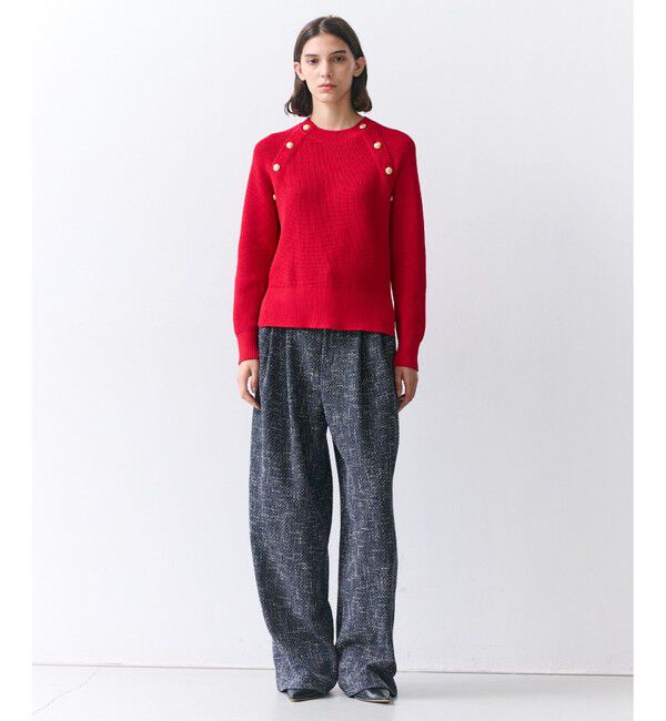 BEIGE,「【GISELe掲載】HELIODOR / スポンディッシュマリンボタンニット」|ニット・セーター|