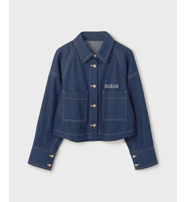  「ラグランショートシャツジャケット」|デニムジャケット|