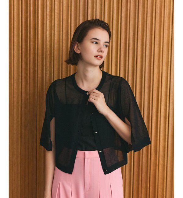 Grace Class「ニットシアーケープカーディガン」|カーディガン|