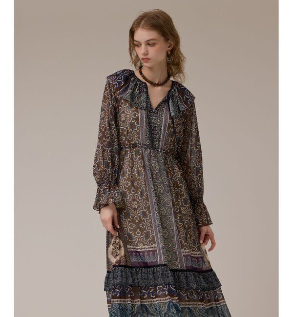 GRACE CONTINENTAL「ペイズリープリントドレス」|ワンピース|