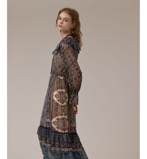 GRACE CONTINENTAL「ペイズリープリントドレス」|ワンピース|