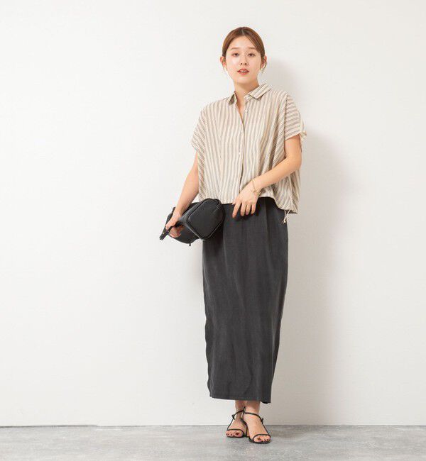 NOLLEY'S「《セットアップ対応》ウォッシャブルシルキーキュプライージースカート」|スカート|