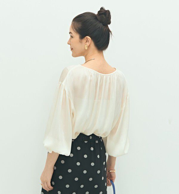 NOLLEY'S「楊柳サテン2WAYギャザーブラウス」|シャツ・ブラウス|