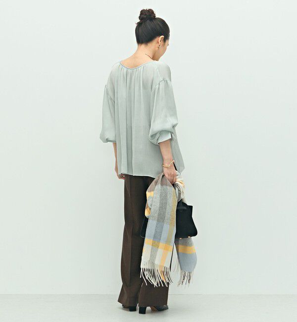 NOLLEY'S「楊柳サテン2WAYギャザーブラウス」|シャツ・ブラウス|