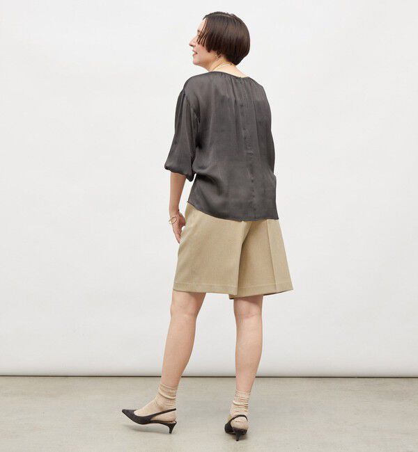 NOLLEY'S「楊柳サテン2WAYギャザーブラウス」|シャツ・ブラウス|
